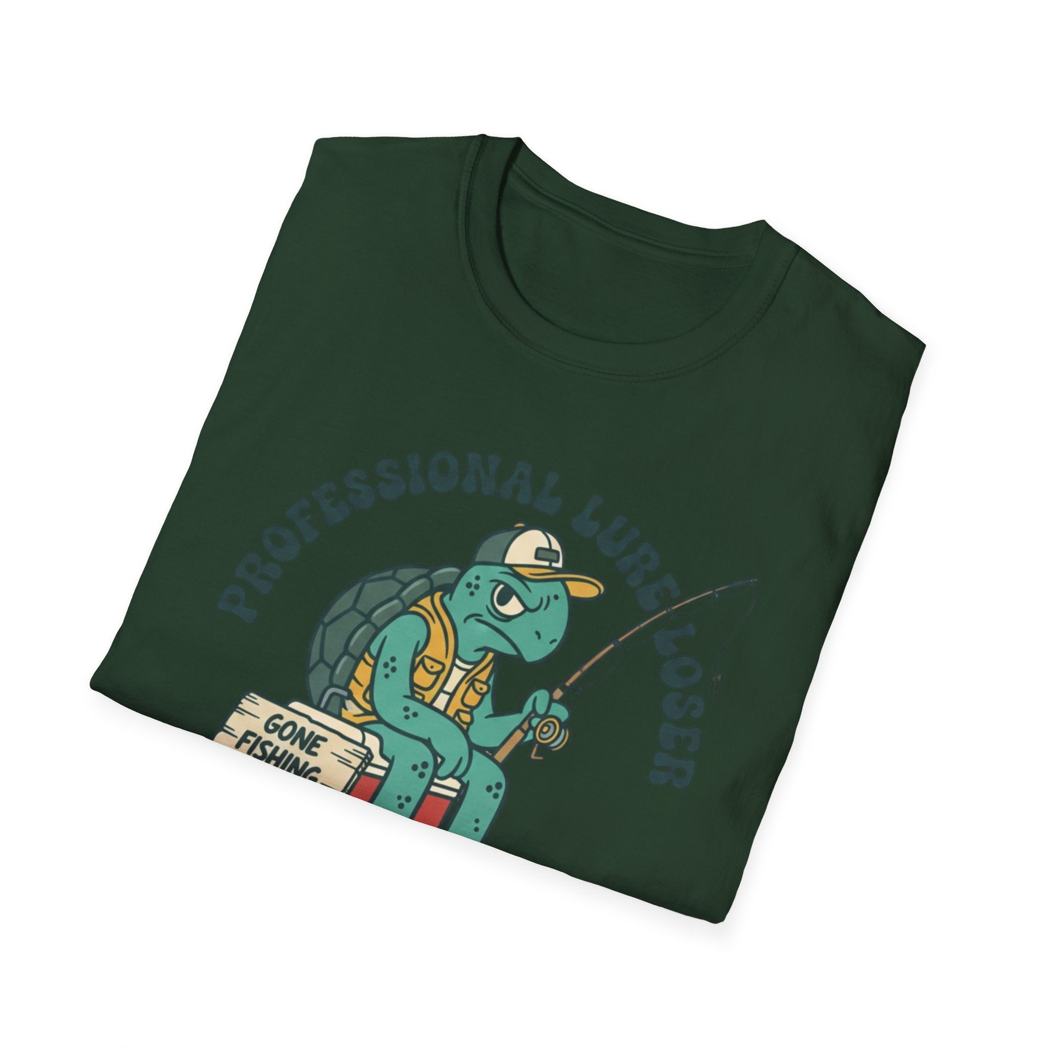 Grumpy Fishing Turtle T-Shirt