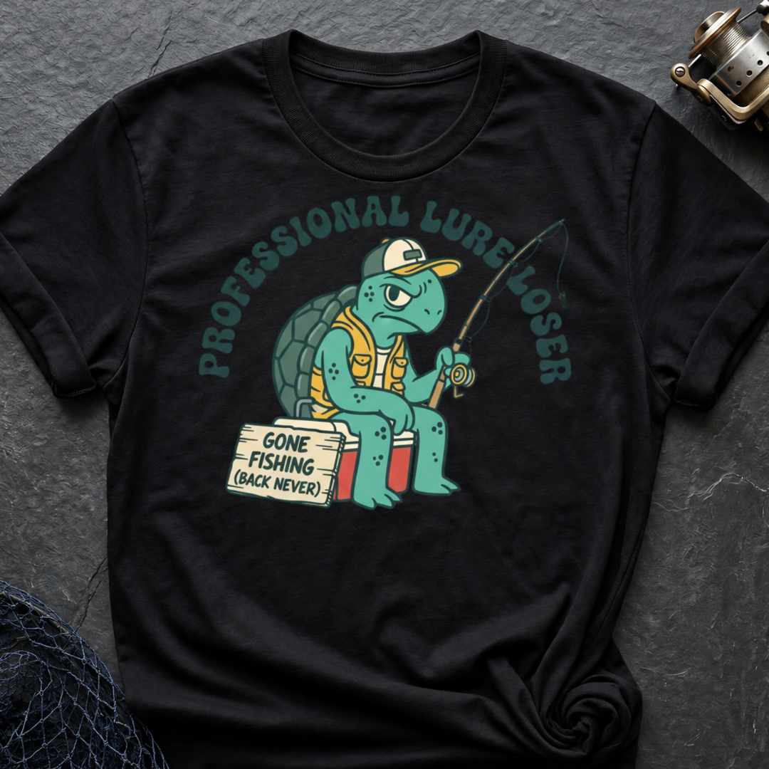 Grumpy Fishing Turtle T-Shirt