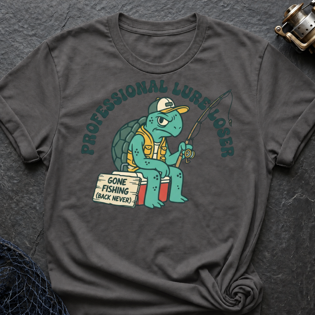 Grumpy Fishing Turtle T-Shirt