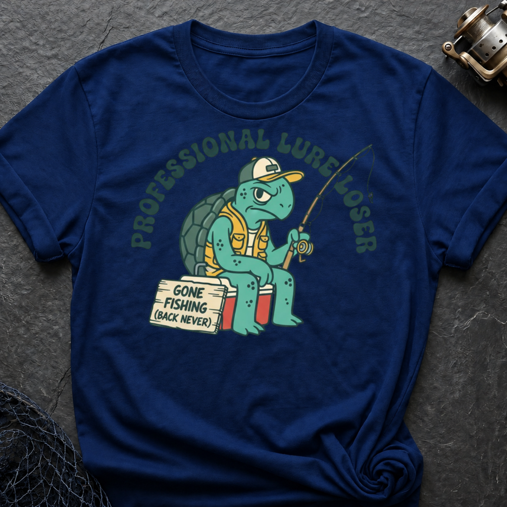 Grumpy Fishing Turtle T-Shirt