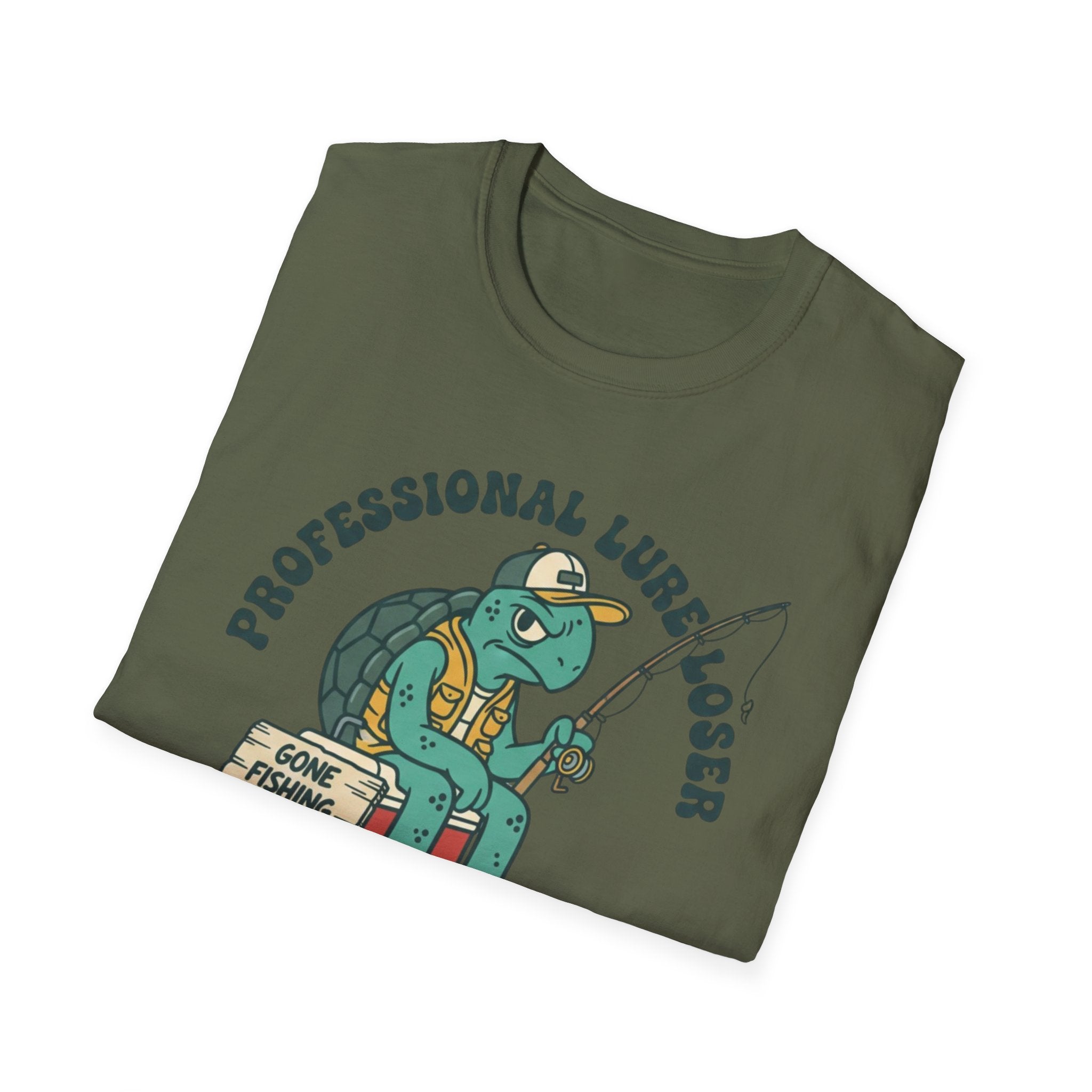 Grumpy Fishing Turtle T-Shirt