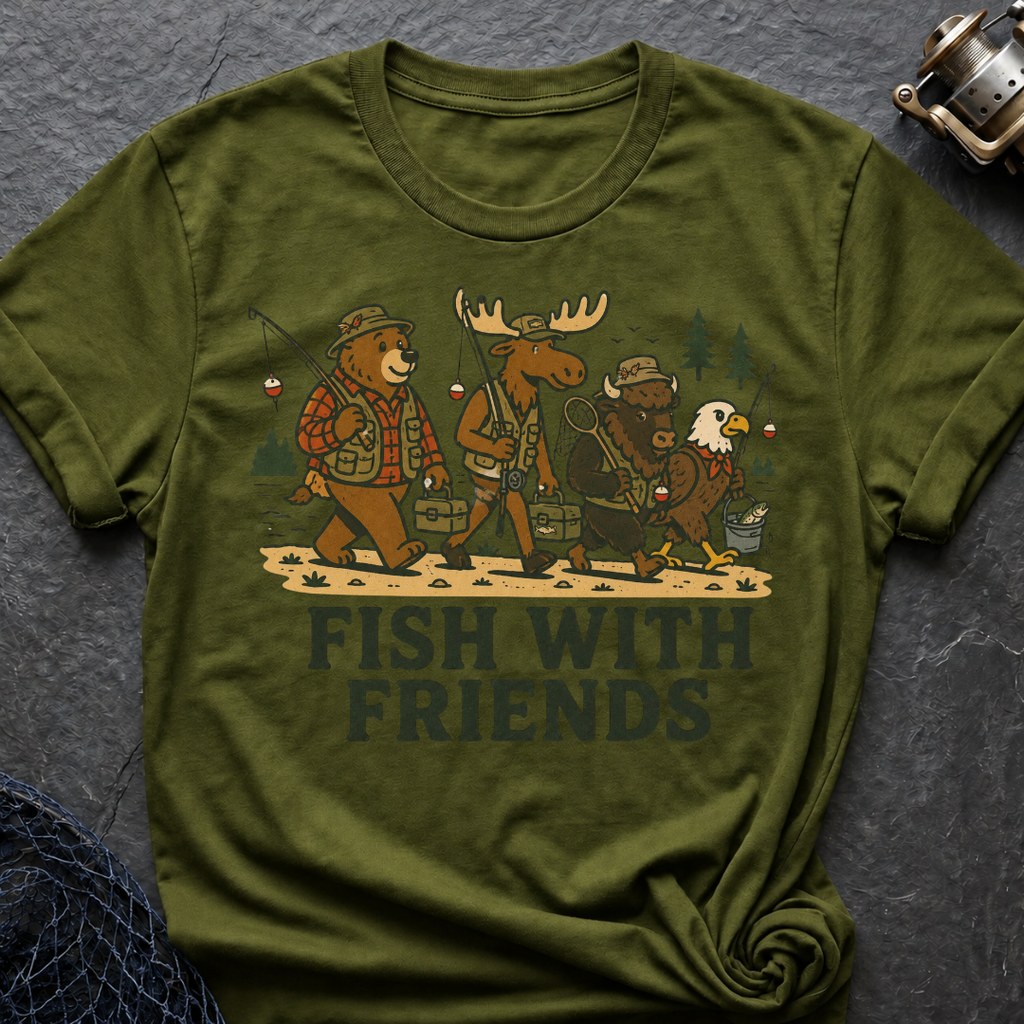 Fish With Friends Crew T-Shirt
