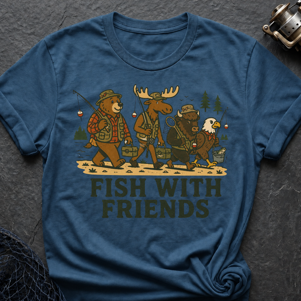 Fish With Friends Crew T-Shirt