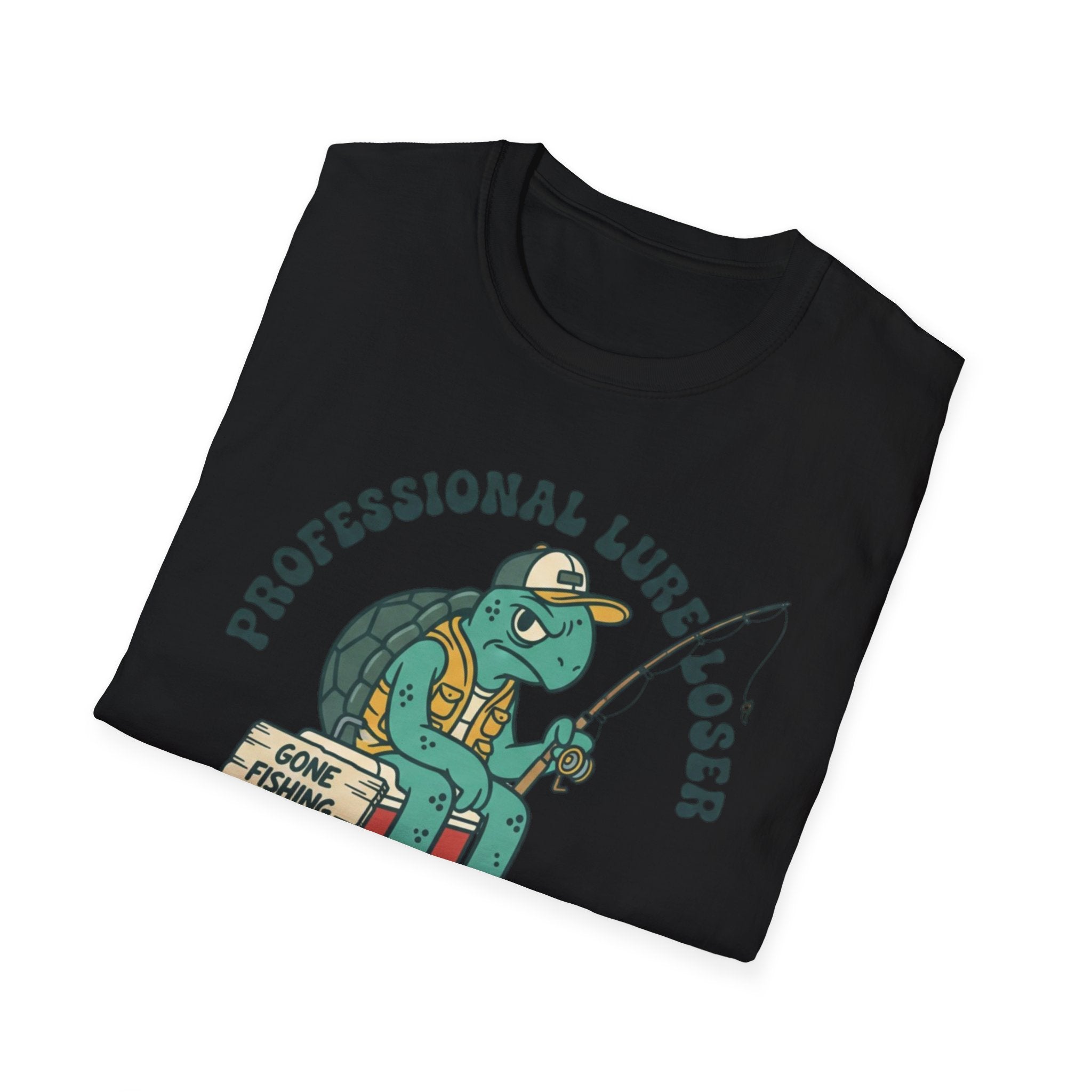 Grumpy Fishing Turtle T-Shirt