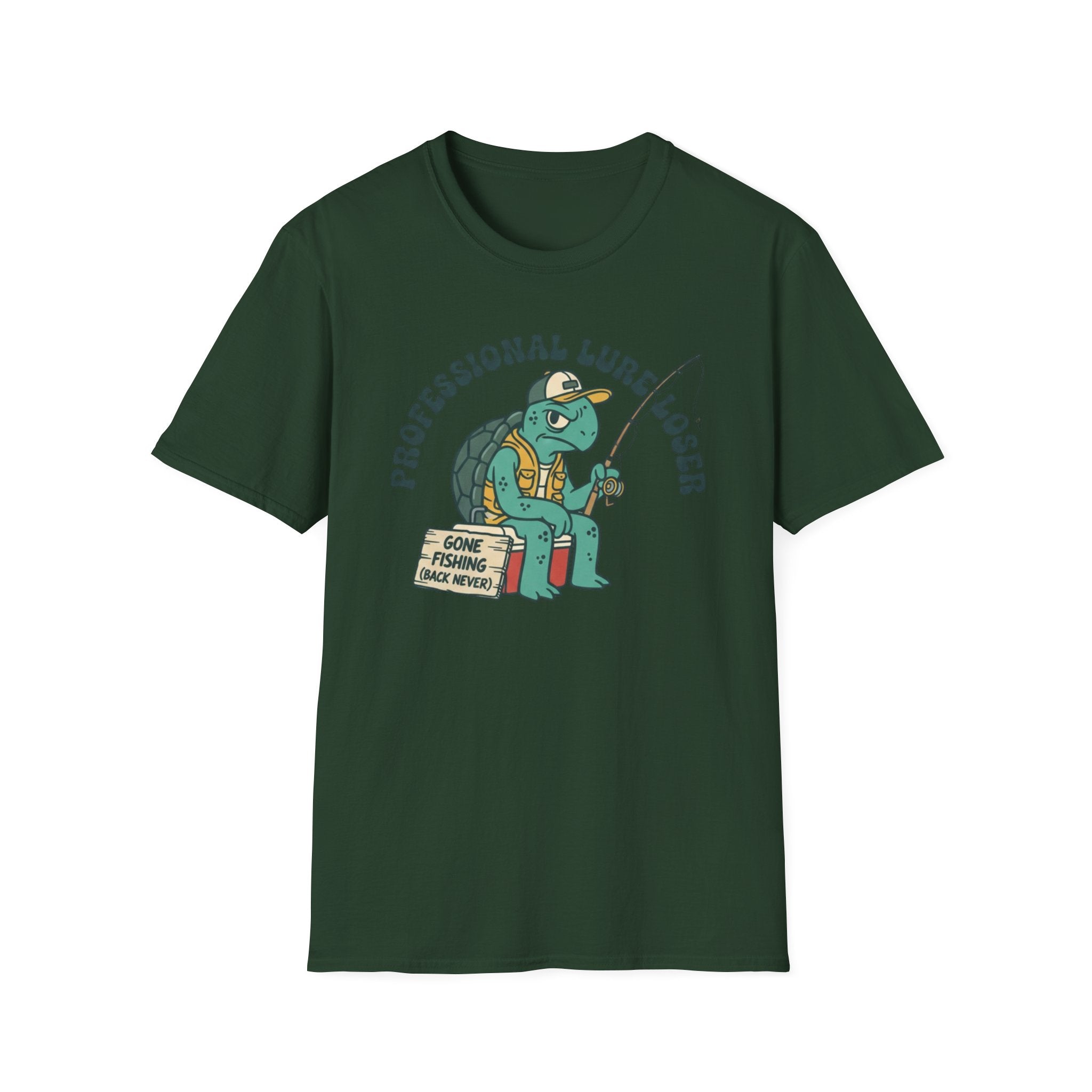 Grumpy Fishing Turtle T-Shirt